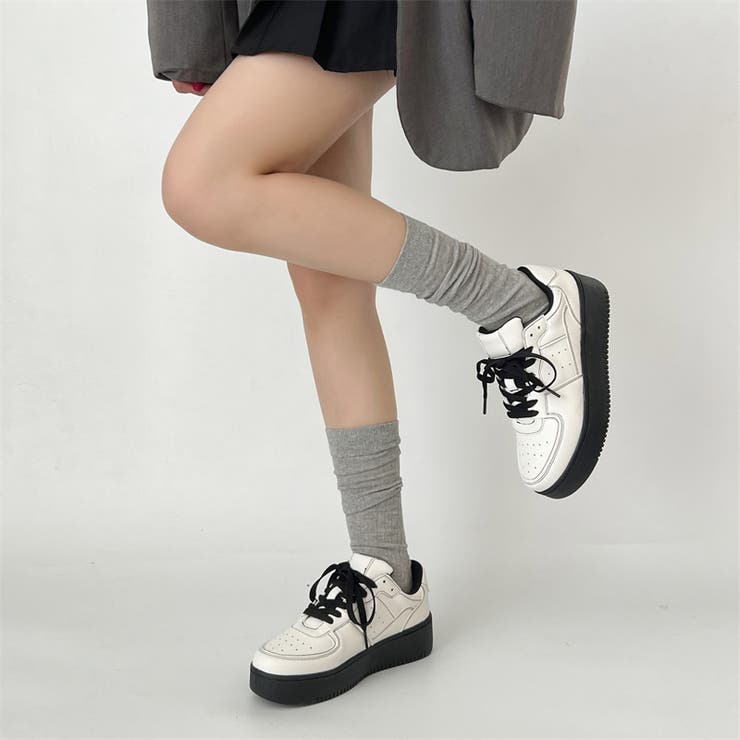 軽量厚底 ベーシック コートスニーカー 1483[品番：MTTS0000653