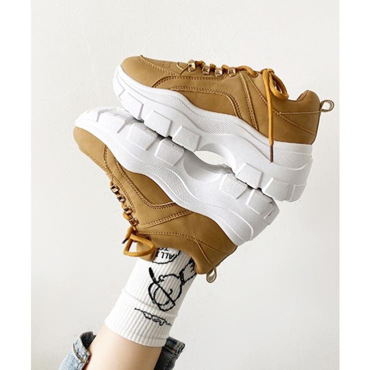 ベージュ | 厚底 ボリュームソール ダッドスニーカー 1497 | Shoes in Closet