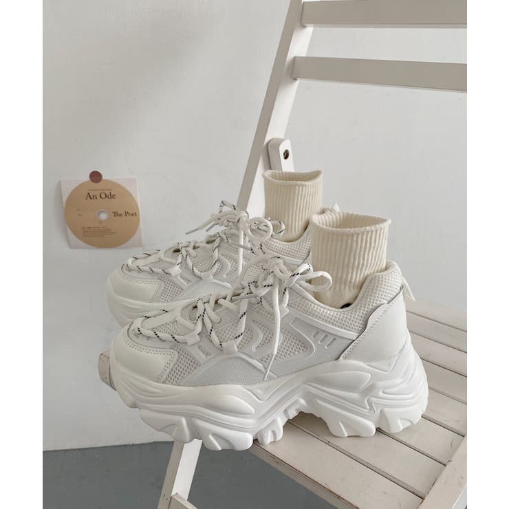軽量厚底 凹凸ソール  ボリューム / ダッドスニーカー 1807 | Shoes in Closet | 詳細画像11 