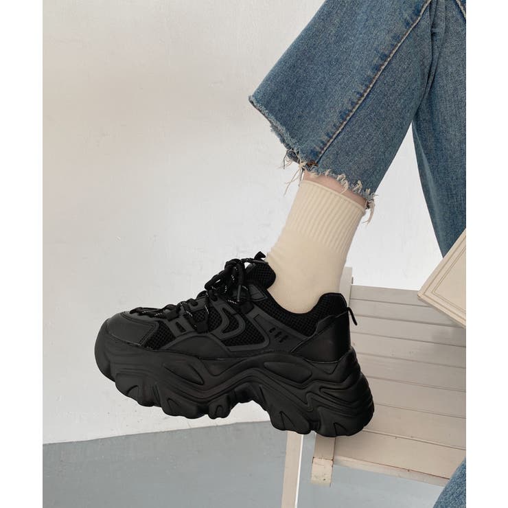 軽量厚底 凹凸ソール  ボリューム / ダッドスニーカー 1807 | Shoes in Closet | 詳細画像8 
