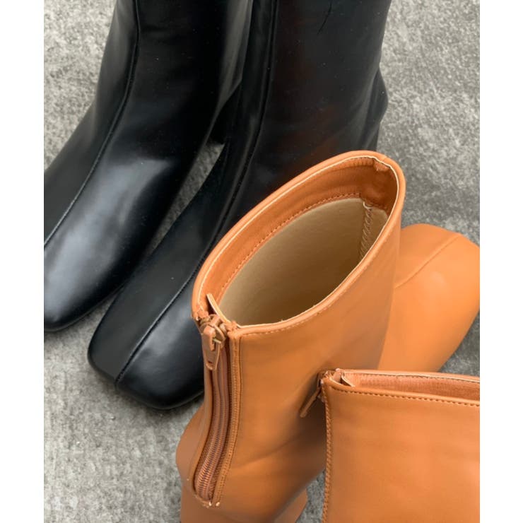 スクエアトゥ チャンキーヒール ≪約5cm≫ブーツ 1865[品番