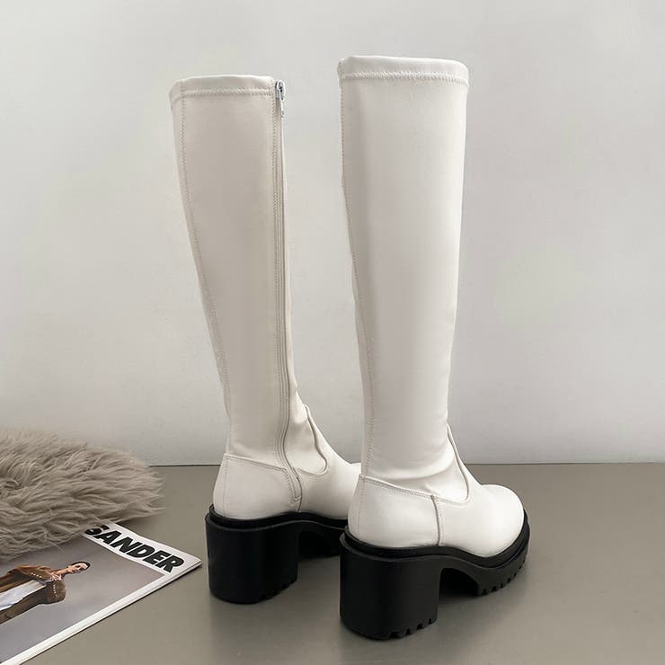 厚底 ヒールアップ プレーン ストレッチ ロングブーツ 1879[品番：MTTS0000778]｜Shoes in  Closet（シューズインクローゼット）のレディースファッション通販｜SHOPLIST（ショップリスト）