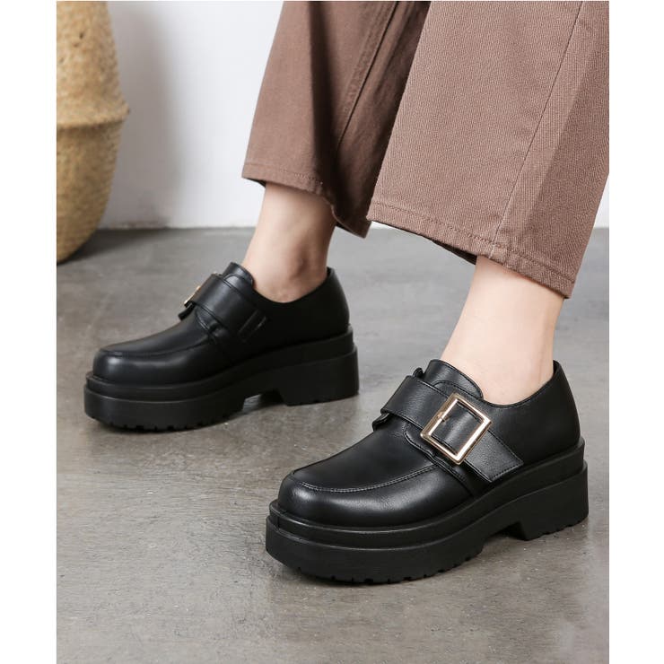 軽量厚底 マニッシュ ワンベルトバックル ローファー 1882WB[品番：MTTS0000614]｜Shoes in  Closet（シューズインクローゼット）のレディースファッション通販｜SHOPLIST（ショップリスト）