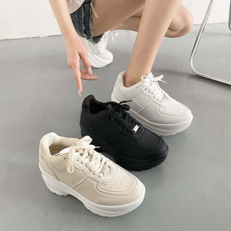 軽量厚底 ハイソール コート タイプスニーカー 1927[品番