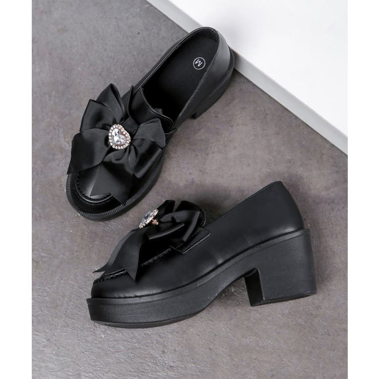 超軽量 2WAY ビジューリボン ローファー 1983[品番：MTTS0000540