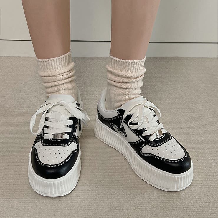 軽量厚底 プラットフォーム コートタイプ スニーカー 2429 | Shoes in Closet | 詳細画像3 