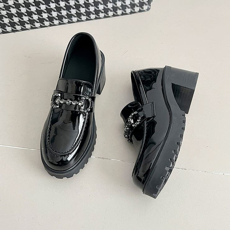 厚底 ヒール ビジュー ビット ローファー 2450[品番：MTTS0002489]｜Shoes in  Closet（シューズインクローゼット）のレディースファッション通販｜SHOPLIST（ショップリスト）