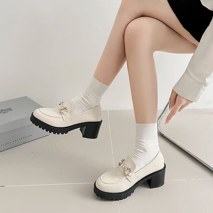 厚底 ヒール ビジュー ビット ローファー 2450[品番：MTTS0002489]｜Shoes in  Closet（シューズインクローゼット）のレディースファッション通販｜SHOPLIST（ショップリスト）