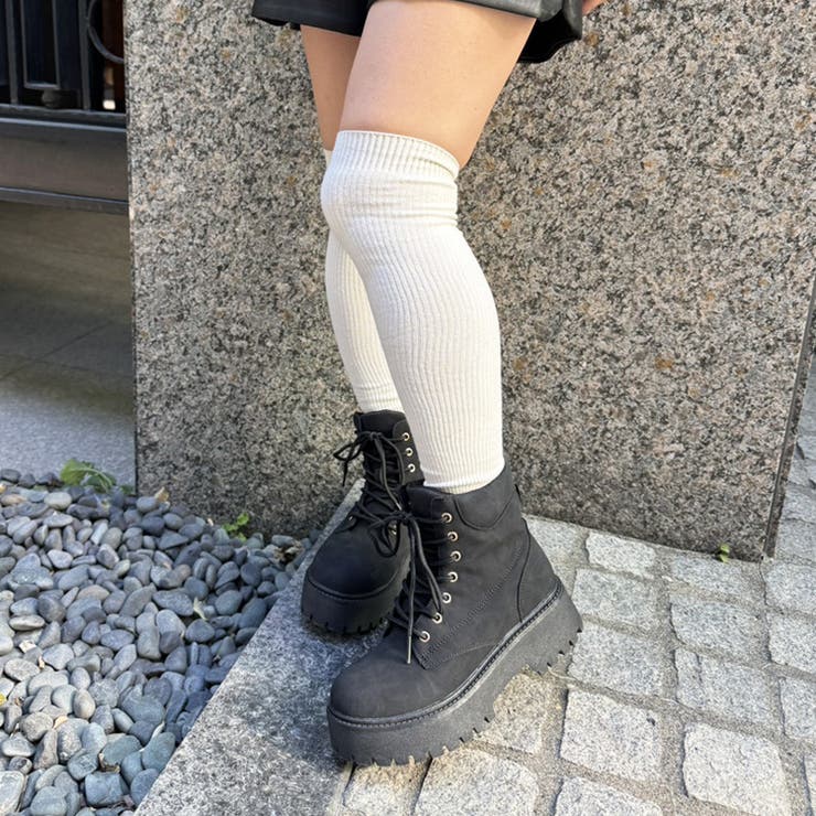 厚底 プラットフォーム レースアップ ワークブーツ 2458 | Shoes in Closet | 詳細画像2 