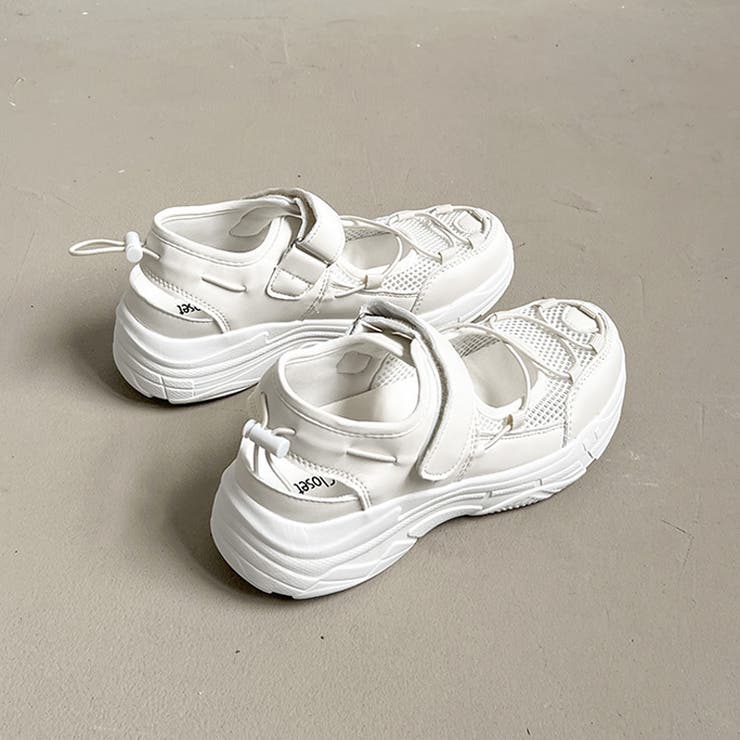 超軽量 厚底 メッシュ ベルクロ スニーカー サンダル 2466 | Shoes in Closet | 詳細画像15 