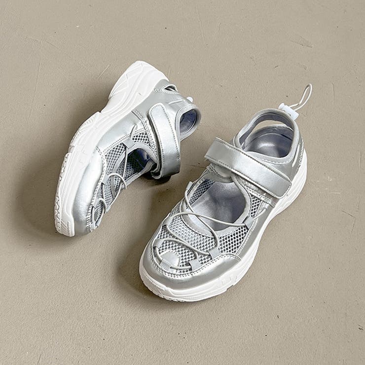 超軽量 厚底 メッシュ ベルクロ スニーカー サンダル 2466 | Shoes in Closet | 詳細画像22 