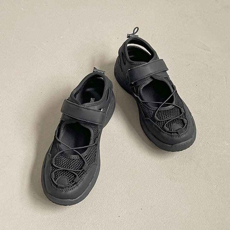 超軽量 厚底 メッシュ ベルクロ スニーカー サンダル 2466 | Shoes in Closet | 詳細画像8 