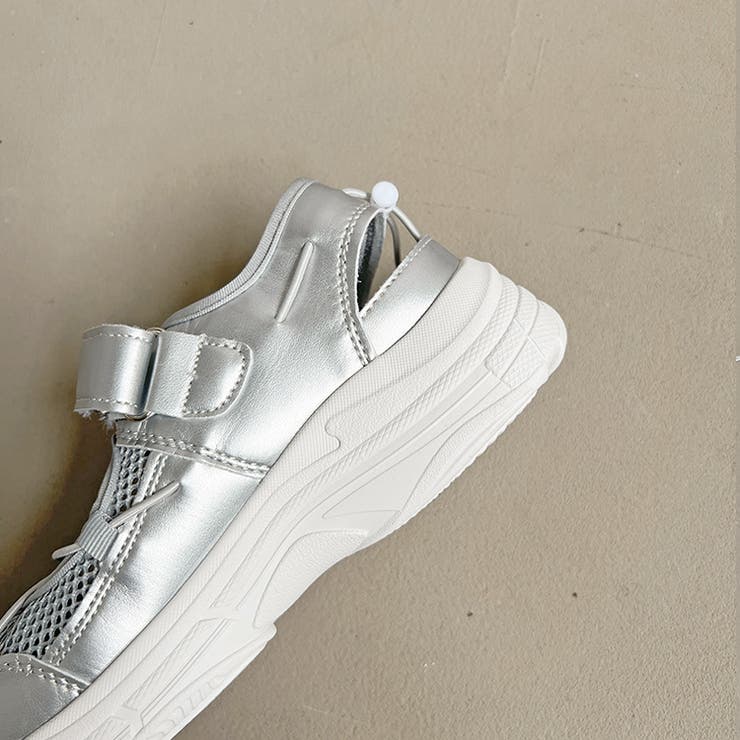 超軽量 厚底 メッシュ ベルクロ スニーカー サンダル 2466 | Shoes in Closet | 詳細画像26 