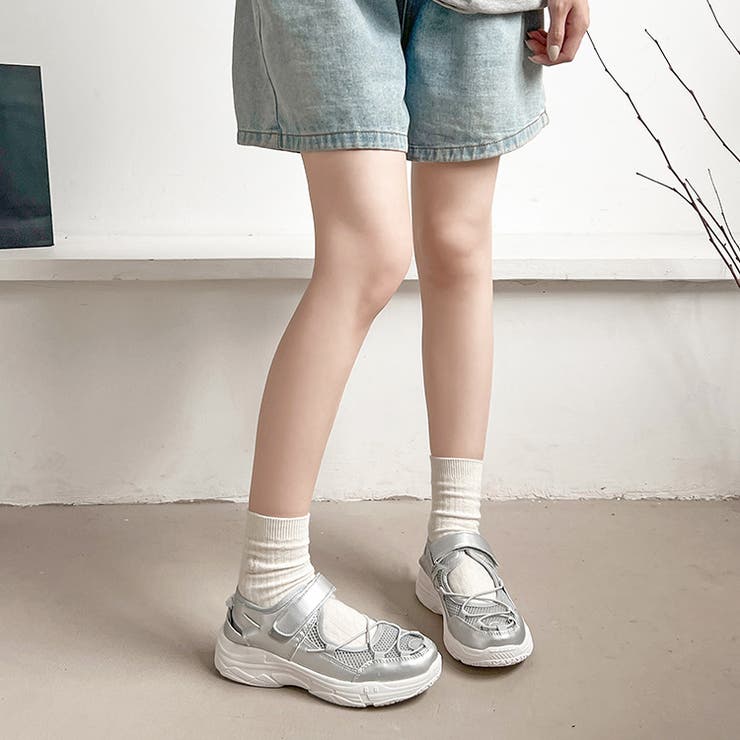 超軽量 厚底 メッシュ ベルクロ スニーカー サンダル 2466 | Shoes in Closet | 詳細画像18 