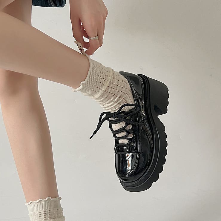 軽量厚底 チャンキー レースアップ デザインローファー 2483 | Shoes in Closet | 詳細画像9 