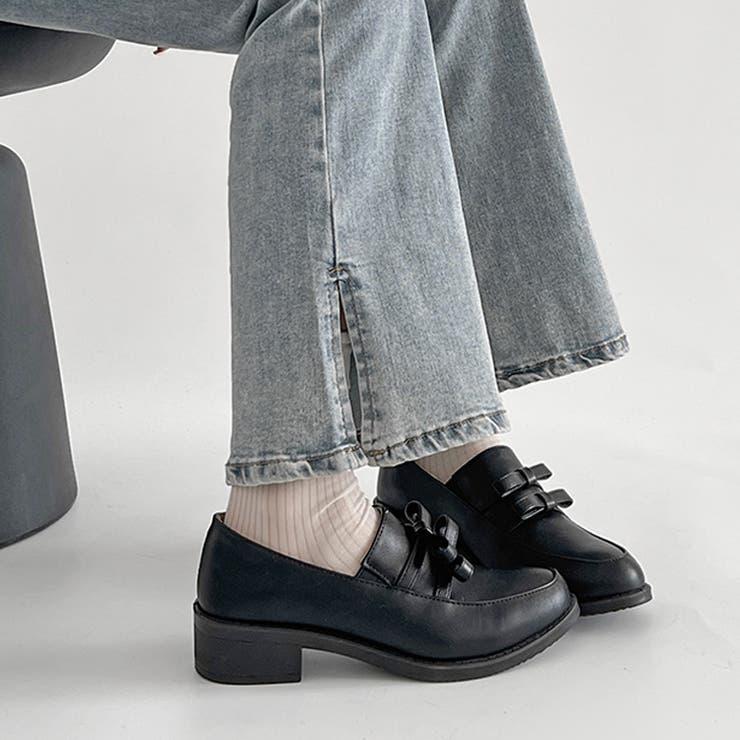 超軽量厚底 ダブル リボン ローファー 2646 | Shoes in Closet | 詳細画像3 