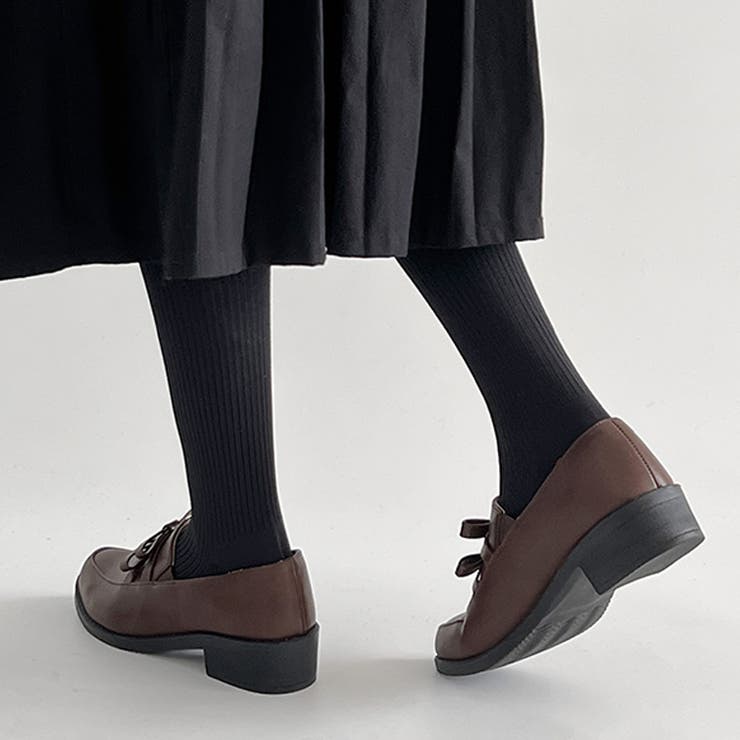 超軽量厚底 ダブル リボン ローファー 2646 | Shoes in Closet | 詳細画像7 