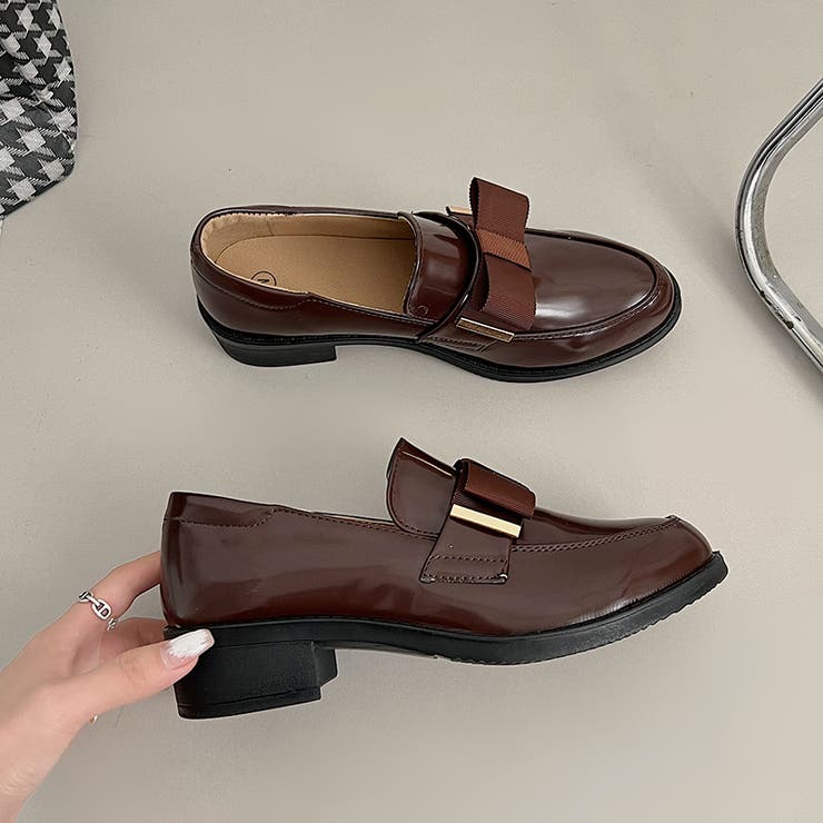 超軽量 厚底 マニッシュ スタンダード リボン ローファー 2666[品番