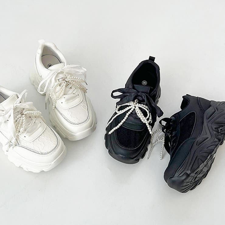 軽量厚底 2WAY パールリボンチャーム | Shoes in Closet | 詳細画像1 