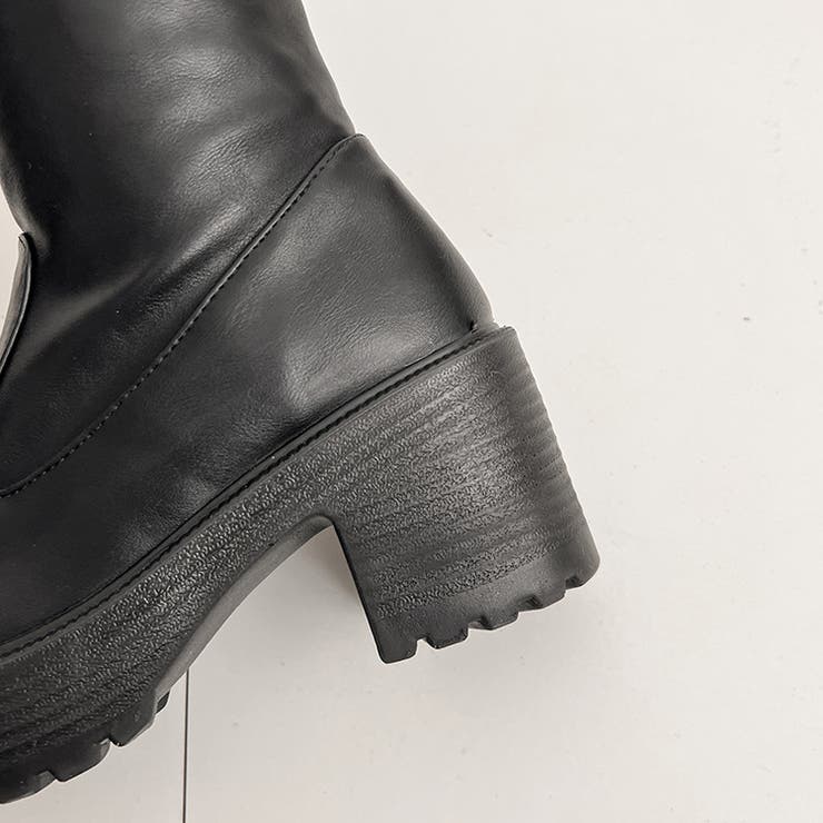 軽量厚底 ヒールアップ プレーン ロングブーツ 2708 | Shoes in Closet | 詳細画像13 