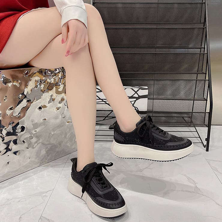 厚底 ボリューム プラットフォーム  レースアップ スニーカー2765 | Shoes in Closet | 詳細画像3 