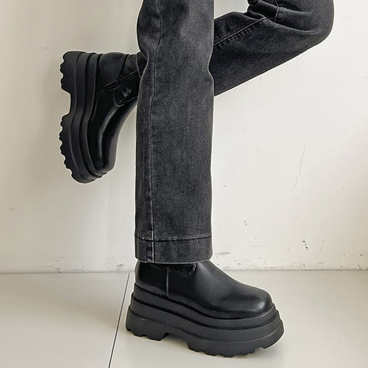 厚底トリプルソール ストレッチ フィット ショートブーツ 2896 | Shoes in Closet | 詳細画像6 