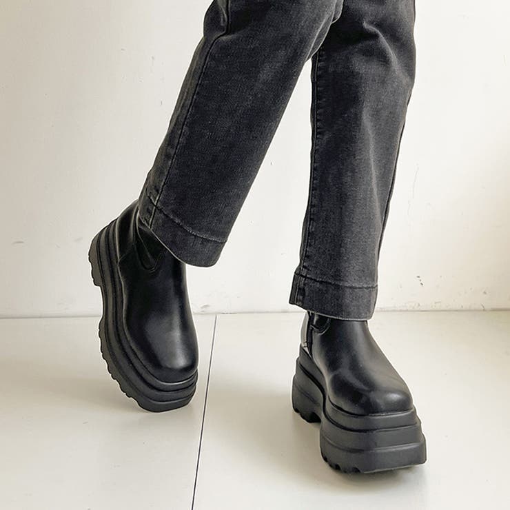 厚底トリプルソール ストレッチ フィット ショートブーツ 2896 | Shoes in Closet | 詳細画像7 