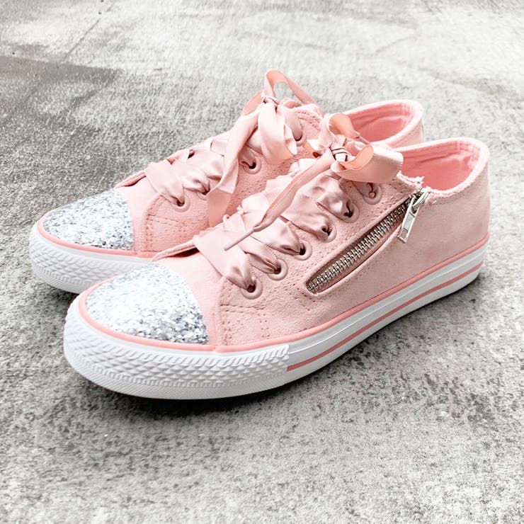 つま先グリッター付き サイドファスナースニーカー 3334 品番 Mtts Shoes In Closet シューズインクローゼット の レディースファッション通販 Shoplist ショップリスト