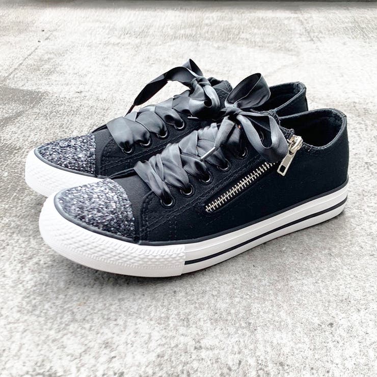 つま先グリッター付き サイドファスナースニーカー 3334 品番 Mtts Shoes In Closet シューズインクローゼット の レディースファッション通販 Shoplist ショップリスト