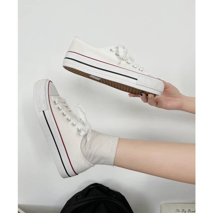 厚底 約3.0cm レースアップ キャンバス スニーカー 3477 | Shoes in Closet | 詳細画像4 