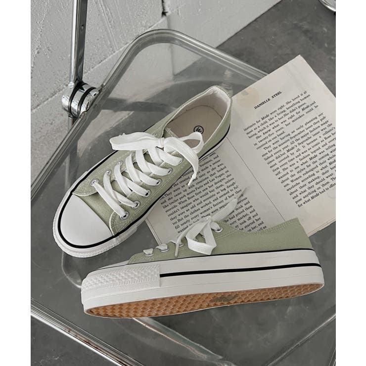 厚底 約3.0cm レースアップ キャンバス スニーカー 3477 | Shoes in Closet | 詳細画像16 