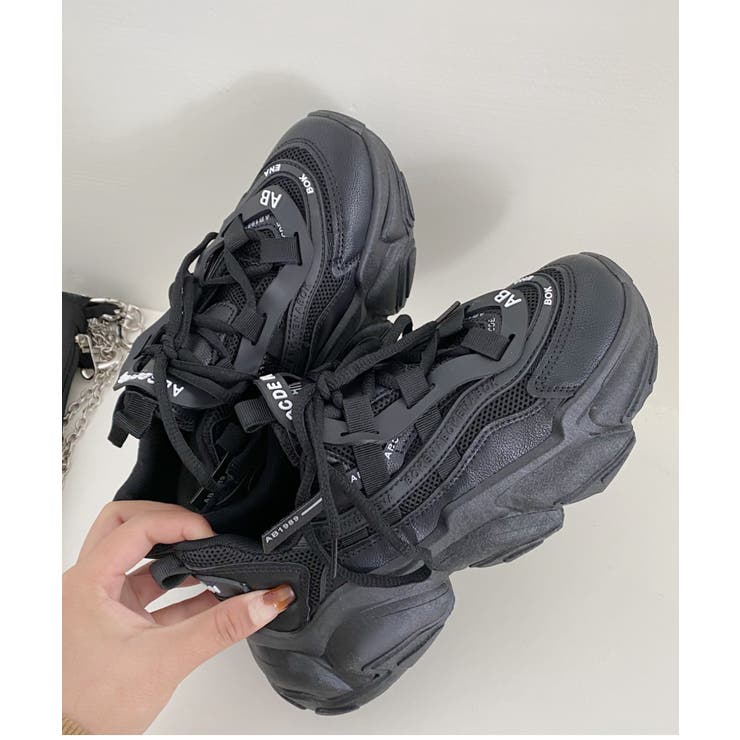 厚底 ボリュームソール ダッドスニーカー 39[品番：MTTS0000592