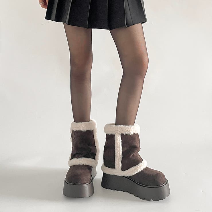 厚底 レッグウォーマーライク カバー ムートンブーツ 441 | Shoes in Closet | 詳細画像11 