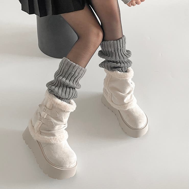 厚底 レッグウォーマーライク カバー ムートンブーツ 441 | Shoes in Closet | 詳細画像8 