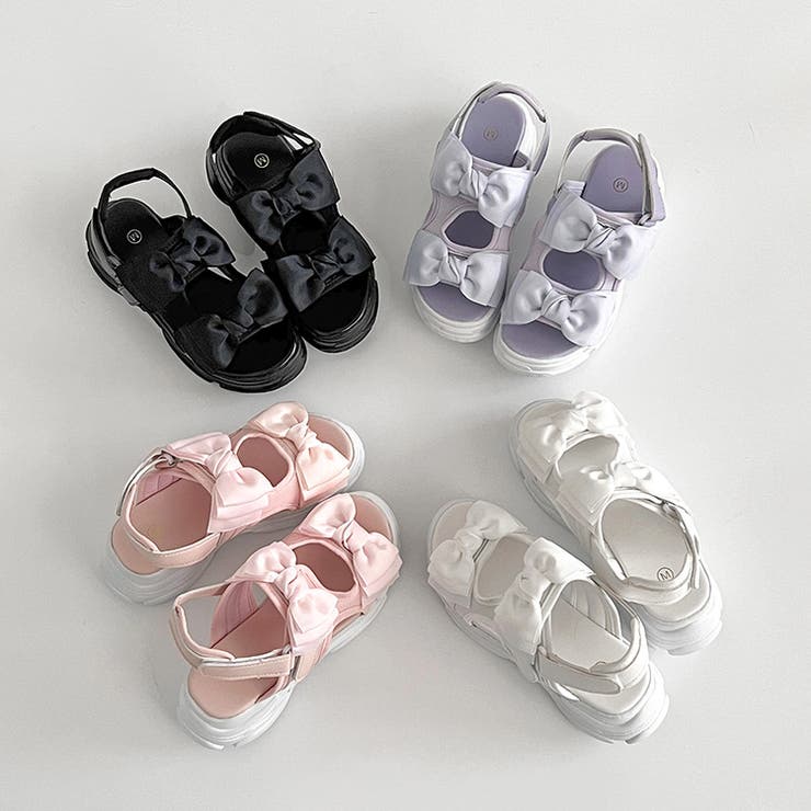 軽量厚底 ボリュームソール ダブルリボン スポーツサンダル 5424 | Shoes in Closet | 詳細画像22 