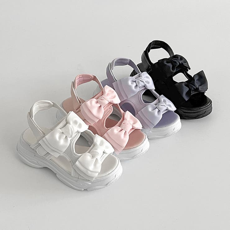 軽量厚底 ボリュームソール ダブルリボン スポーツサンダル 5424 | Shoes in Closet | 詳細画像21 