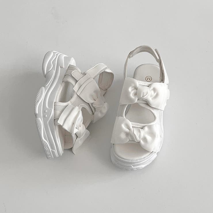 軽量厚底 ボリュームソール ダブルリボン スポーツサンダル 5424 | Shoes in Closet | 詳細画像9 