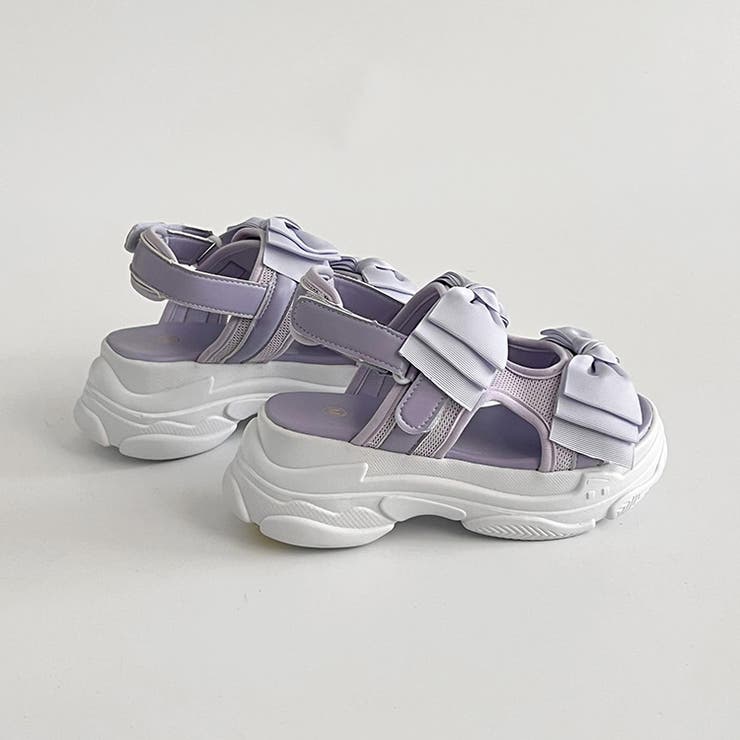 軽量厚底 ボリュームソール ダブルリボン スポーツサンダル 5424 | Shoes in Closet | 詳細画像20 