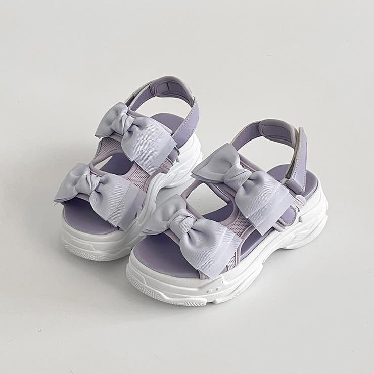 軽量厚底 ボリュームソール ダブルリボン スポーツサンダル 5424 | Shoes in Closet | 詳細画像19 