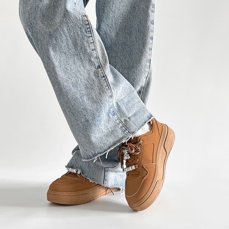 厚底 チャーム付 ダブルシューレース コート スニーカー 5434 | Shoes in Closet | 詳細画像4 
