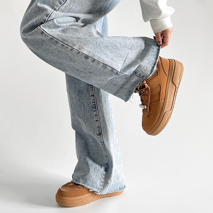 厚底 チャーム付 ダブルシューレース コート スニーカー 5434 | Shoes in Closet | 詳細画像5 