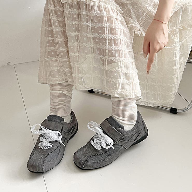 グレー | 超軽量 2WAY レース紐付 | Shoes in Closet