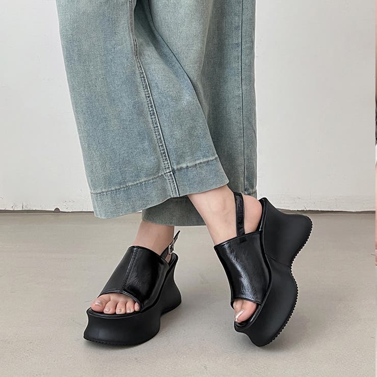 軽量厚底 変型プラットフォーム やわらか バック ストラップ サンダル 581 | Shoes in Closet | 詳細画像6 
