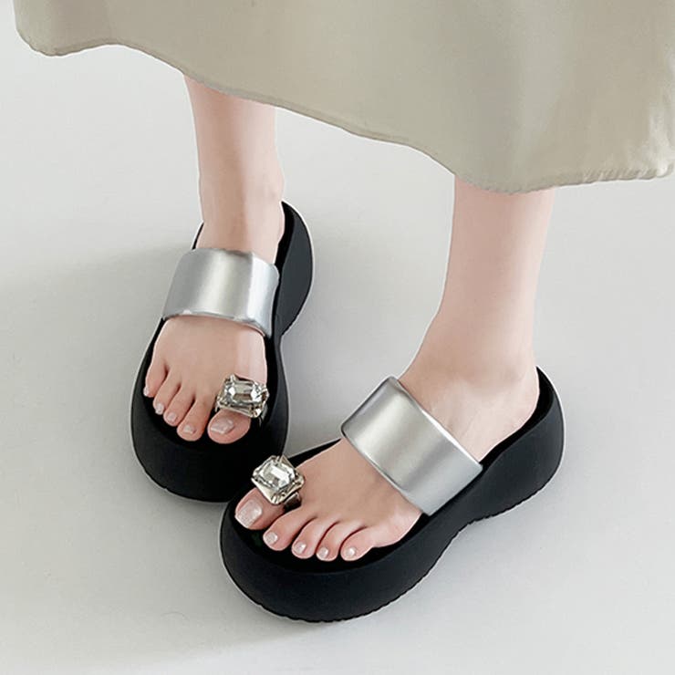  厚底 ボリューム プラットフォーム サムリング トング サンダル 591 | Shoes in Closet | 詳細画像15 