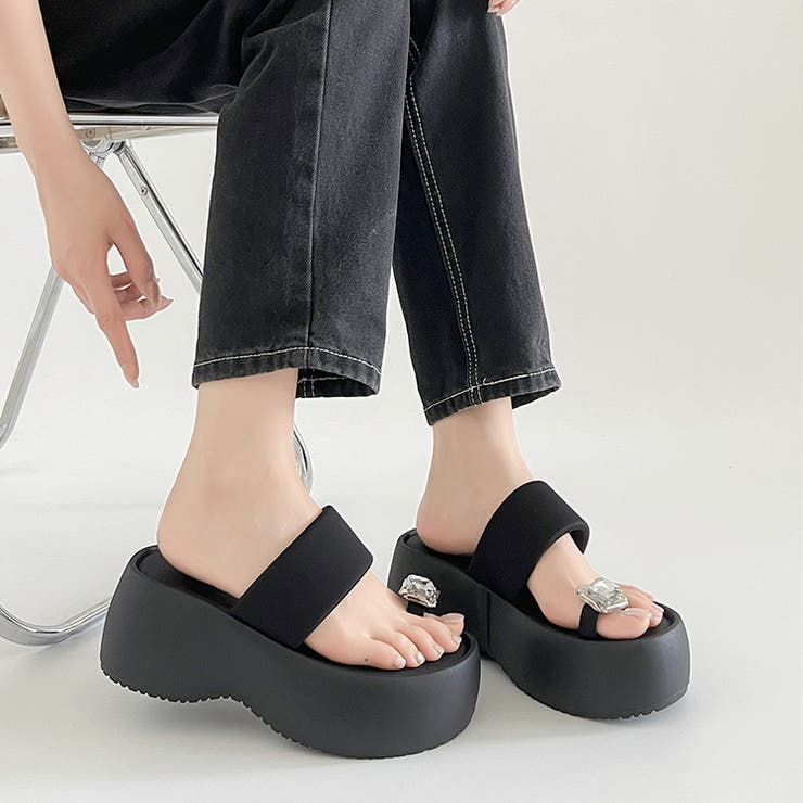  厚底 ボリューム プラットフォーム サムリング トング サンダル 591 | Shoes in Closet | 詳細画像4 