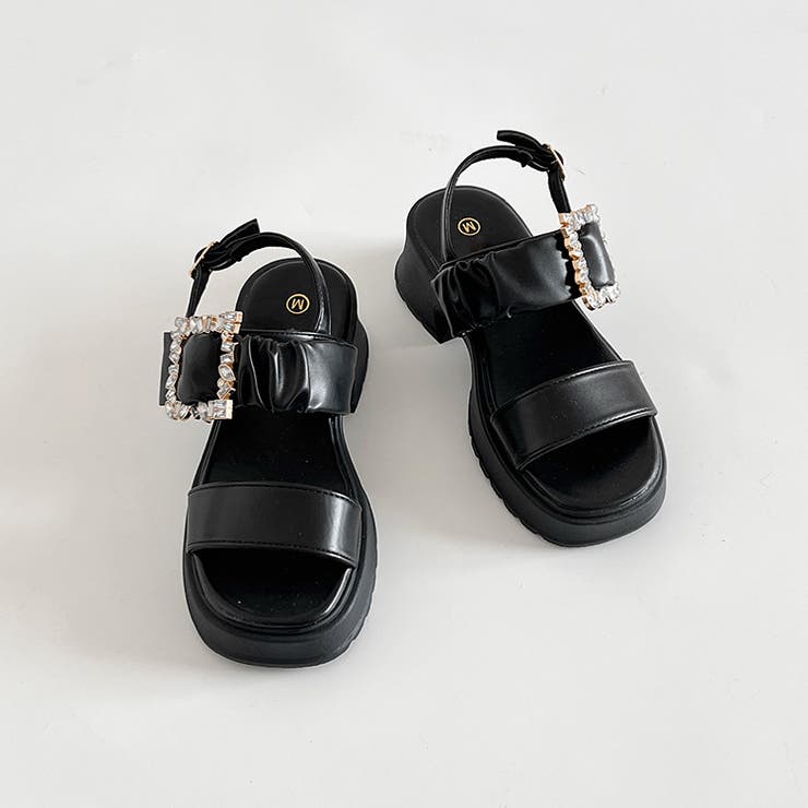 軽量厚底 ビジューバックル ヒール サンダル 5923 | Shoes in Closet | 詳細画像8 
