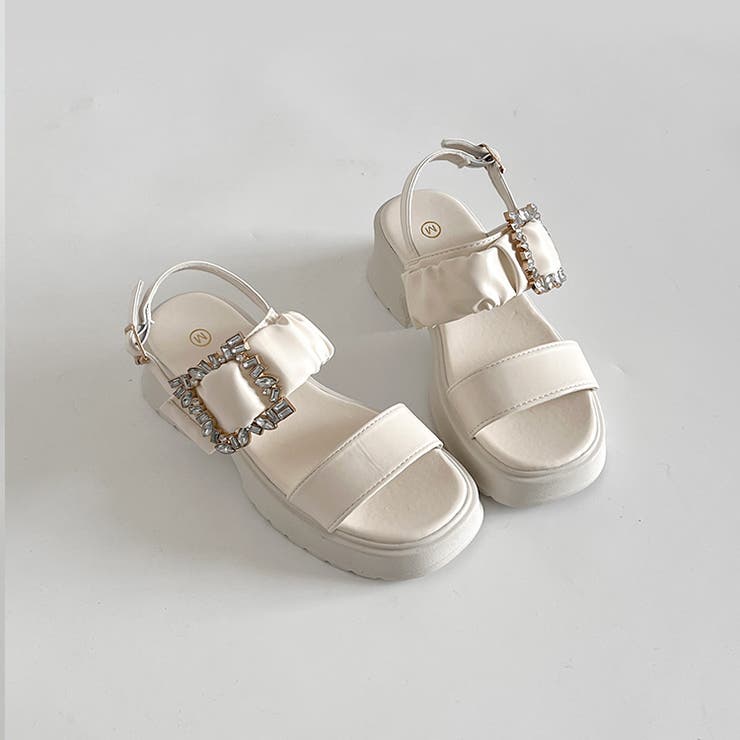 軽量厚底 ビジューバックル ヒール サンダル 5923 | Shoes in Closet | 詳細画像18 