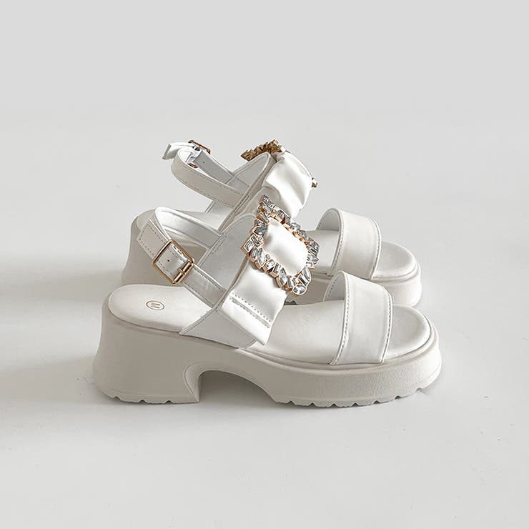 軽量厚底 ビジューバックル ヒール サンダル 5923 | Shoes in Closet | 詳細画像13 