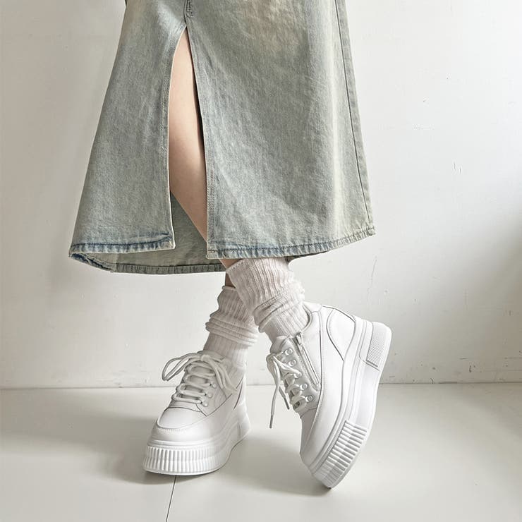厚底 プラットフォーム インヒール サイドジップ スニーカー5951 | Shoes in Closet | 詳細画像4 