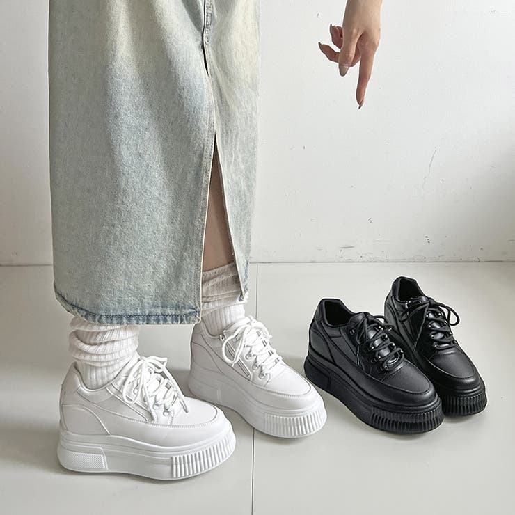 厚底 プラットフォーム インヒール サイドジップ スニーカー5951 | Shoes in Closet | 詳細画像3 